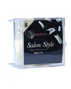 Entity White Salon Style Nail Tips (50CT) - Size 8